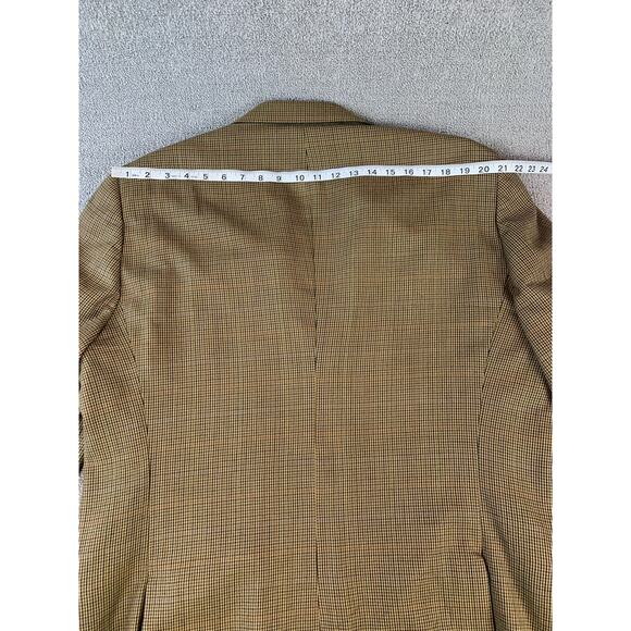 T. Harris London 100% Wool Sport Coat Blazer Suit Jacket Houndstooth Brown 46L - Picture 8 of 10